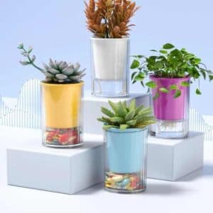 5-Pack Modern Self-Watering Planters